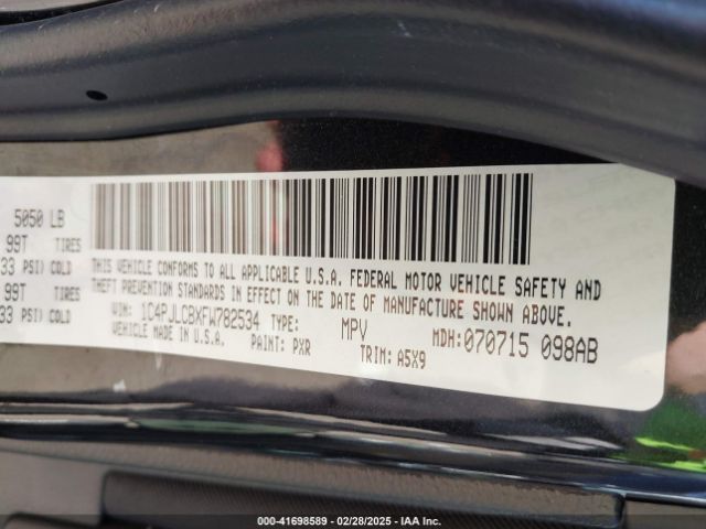 1C4PJLCBXFW782534 Jeep Cherokee Latitude