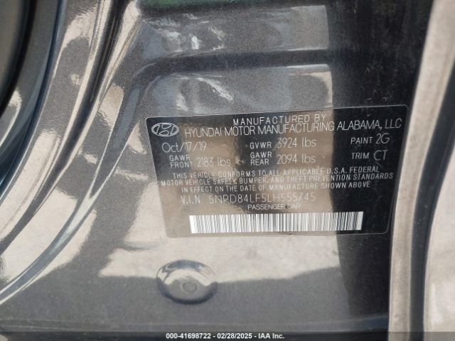 5NPD84LF5LH555745 Hyundai ELANTRA SEL