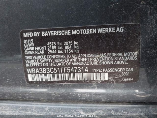 2015 BMW 328I WBA3B3C51FF547314 Photo 8