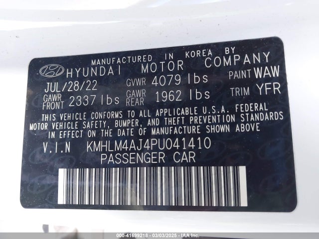 Hyundai gdi kappa 2023 KMHLM4AJ4PU041410 Image 9