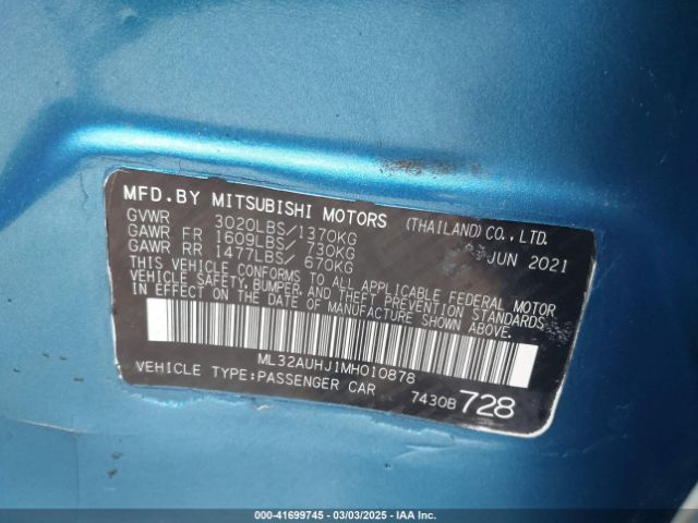 ML32AUHJ1MH010878 Mitsubishi Mirage Carbonite Edition/es/le