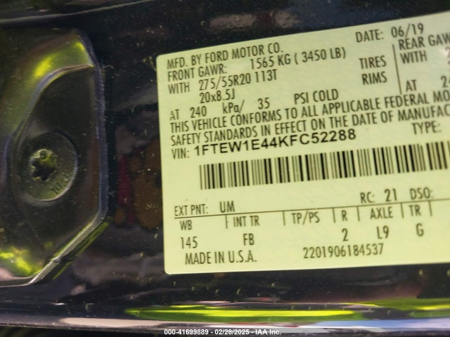 1FTEW1E44KFC52288 Ford F-150 Xlt