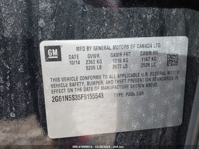 2G61N5S35F9155543 Cadillac XTS LUXURY