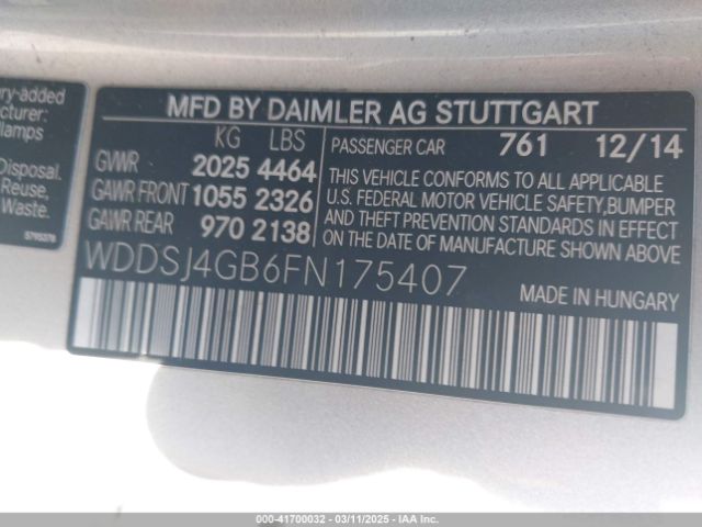 2015 MERCEDES-BENZ CLA 250 WDDSJ4GB6FN175407 Photo 8