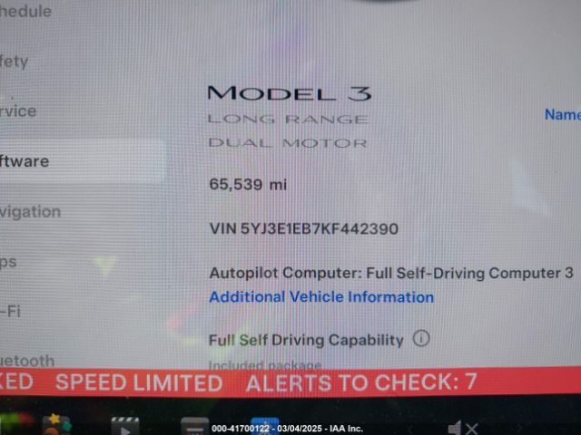 5YJ3E1EB7KF442390 Tesla Model 3 Long Range/performance