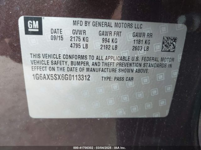 1G6AX5SX6G0113312 Cadillac Cts Luxury Collection
