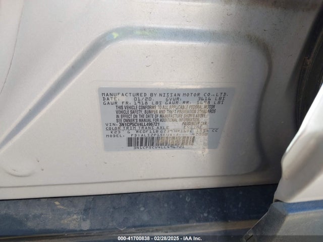 3N1CP5CV4LL496721 Nissan Kicks Sv Xtronic Cvt