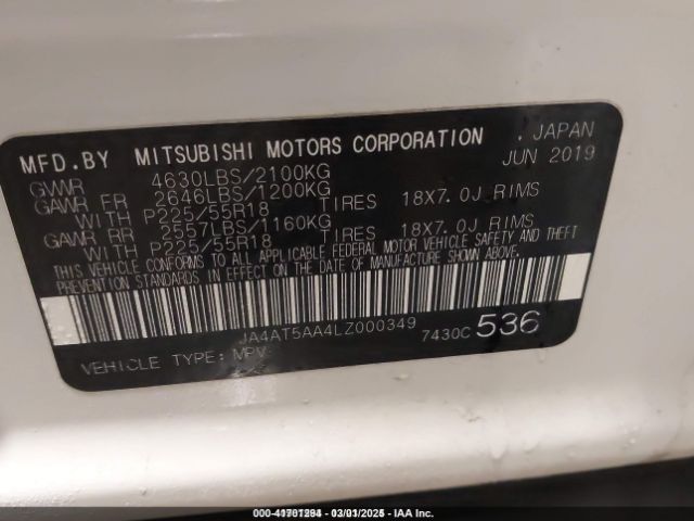 2020 MITSUBISHI ECLIPSE CROSS JA4AT5AA4LZ000349 Photo 8