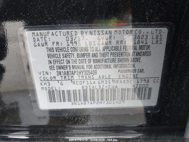 Nissan SENTRA SV 2017 3N1AB7AP2HY305409 Image 9