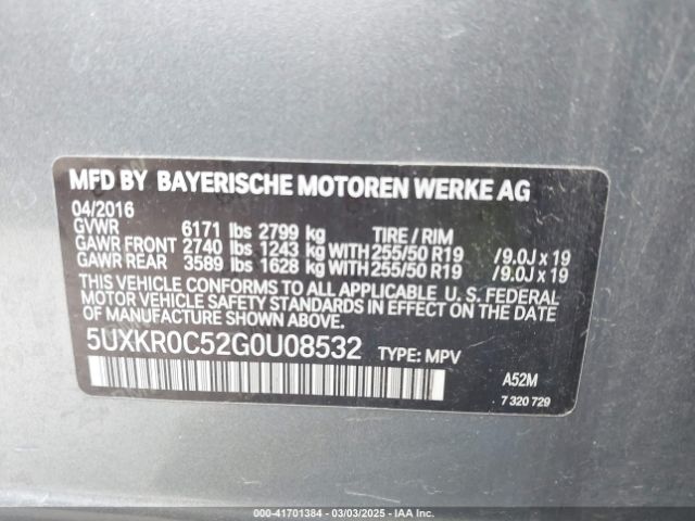 5UXKR0C52G0U08532 BMW X5 Xdrive35i
