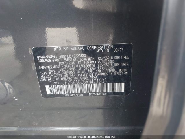 JF2SKAGC6RH401903 Subaru Forester Sport