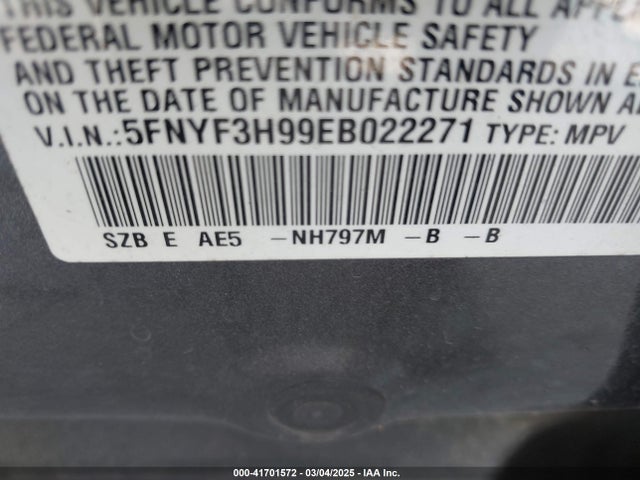 2014 HONDA PILOT 5FNYF3H99EB022271 Photo 8