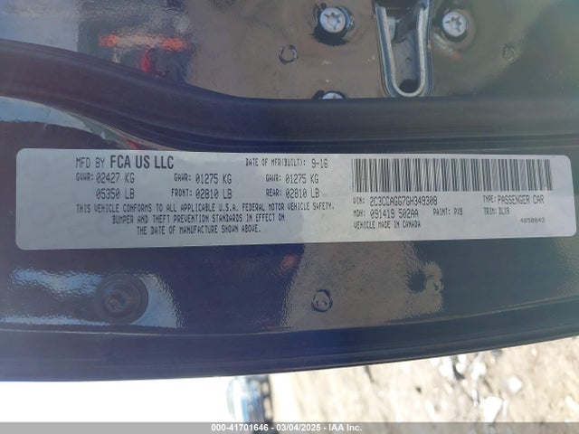Chrysler 300 300s 2016 2C3CCAGG7GH349308 Image 9