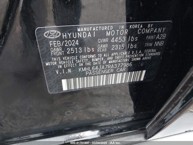 KMHL64JA7RA377986 Hyundai SONATA SEL