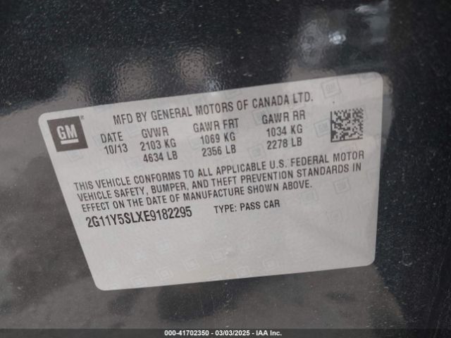 2G11Y5SLXE9182295 Chevrolet Impala 1ls