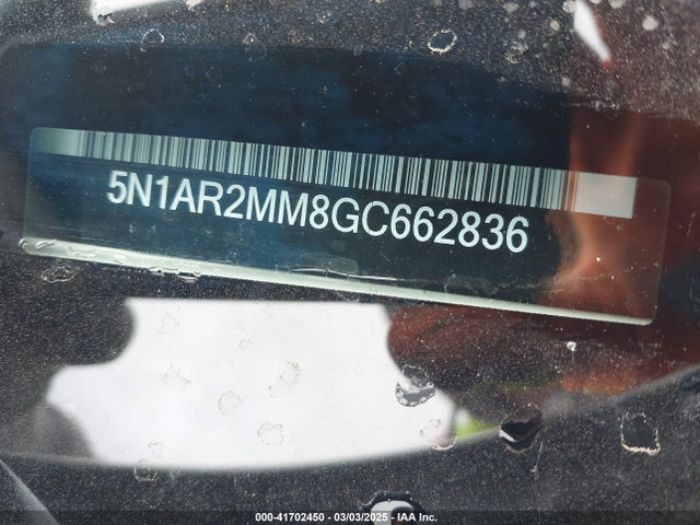 5N1AR2MM8GC662836 Nissan Pathfinder Platinum