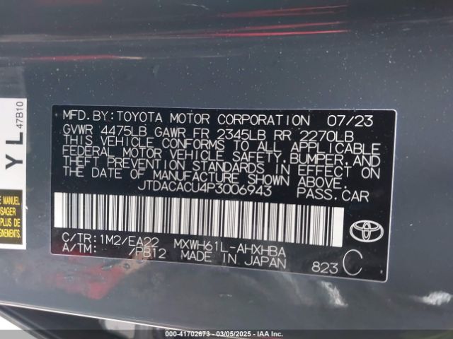 2023 TOYOTA PRIUS PRIME JTDACACU4P3006943 Photo 8