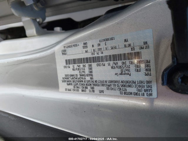 Ford FOCUS SE 2015 1FADP3K29FL386430 Image 9
