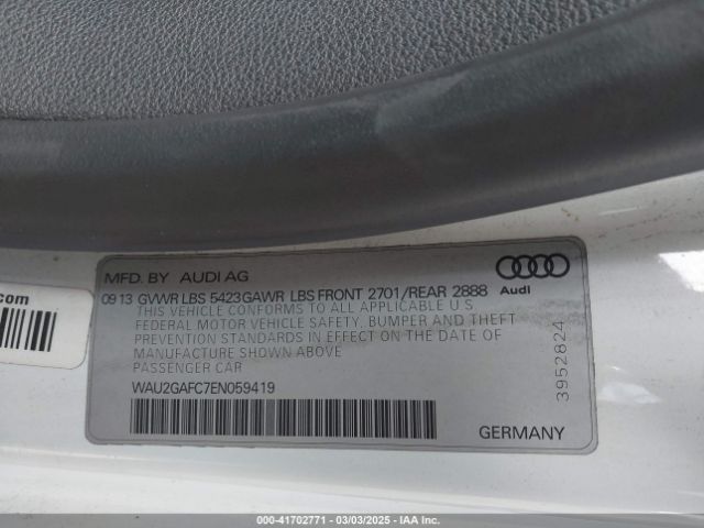 WAU2GAFC7EN059419 Audi A7 3.0t Premium Plus