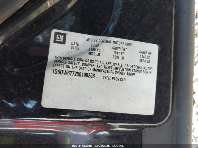 2005 CADILLAC STS 1G6DW677250190268 Photo 8
