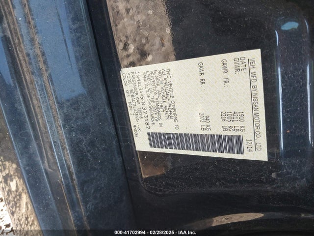 1N4AL3AP5FN373187 Nissan Altima 2.5 Sl