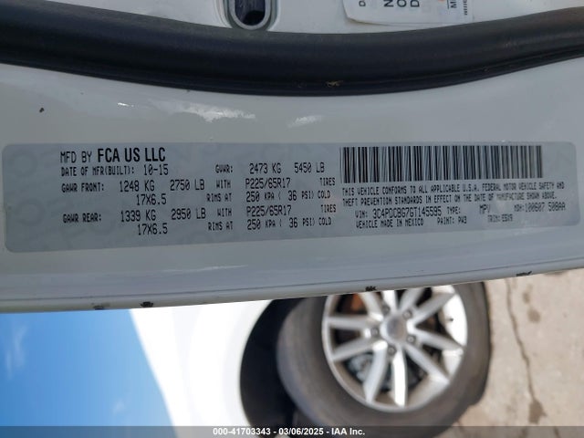 Dodge Journey Sxt 2016 3C4PDCBG7GT145595 Image 9