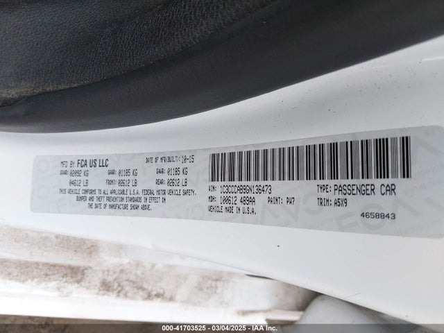 Chrysler 200 Limited 2016 1C3CCCAB9GN136473 Image 9
