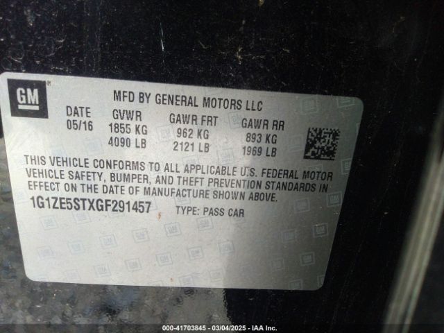 1G1ZE5STXGF291457 Chevrolet MALIBU 1LT