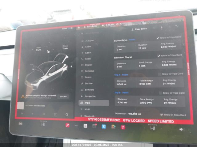 2021 TESLA MODEL Y 5YJYGDEE5MF112262 Photo 6