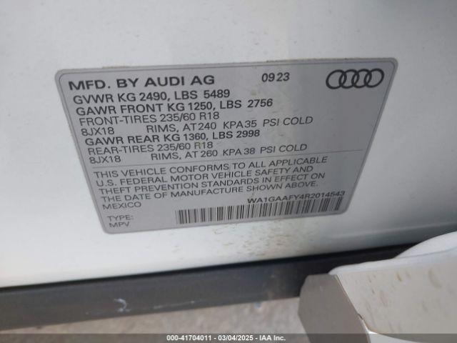 2024 AUDI Q5 WA1GAAFY4R2014543 Photo 8