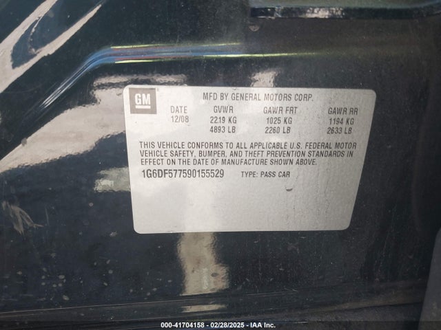 2009 CADILLAC CTS 1G6DF577590155529 Photo 8