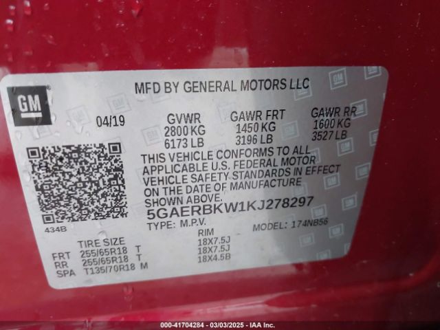 5GAERBKW1KJ278297 Buick Enclave Fwd Essence