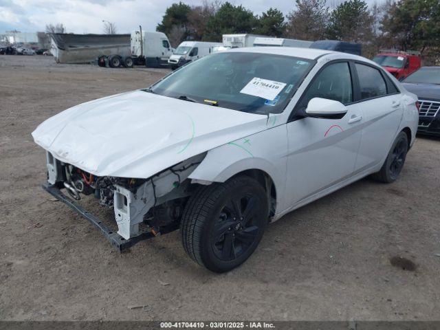 KMHLM4AJ6NU023102 Hyundai Elantra Hybrid Blue