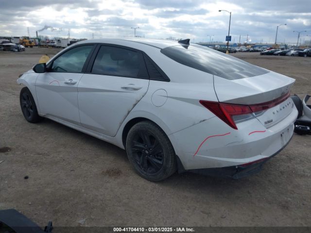 KMHLM4AJ6NU023102 Hyundai Elantra Hybrid Blue
