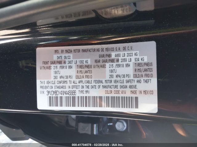 3MVDMBDY4NM446866 Mazda Cx-30 2.5 Turbo Premium