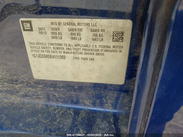 1G1JC6SH5E4111282 Chevrolet Sonic Lt Auto