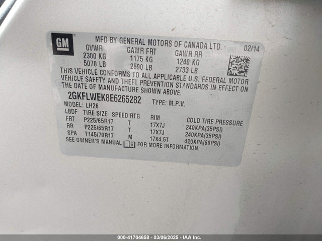 2GKFLWEK8E6265282 GMC Terrain Sle-2