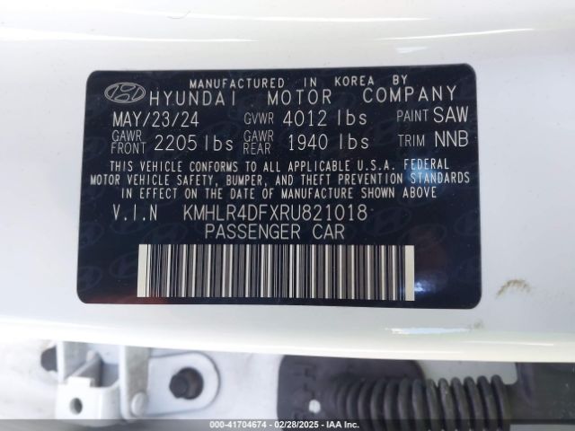 KMHLR4DFXRU821018 Hyundai Elantra N Line