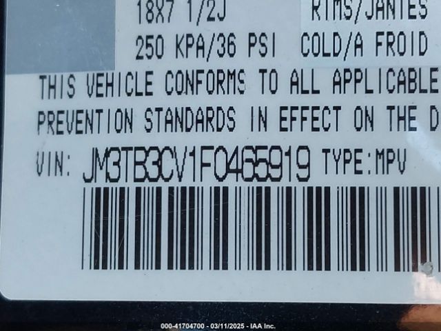 JM3TB3CV1F0465919 Mazda Cx-9 Touring