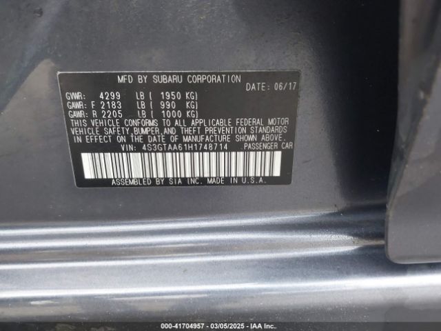 4S3GTAA61H1748714 Subaru Impreza 2.0i