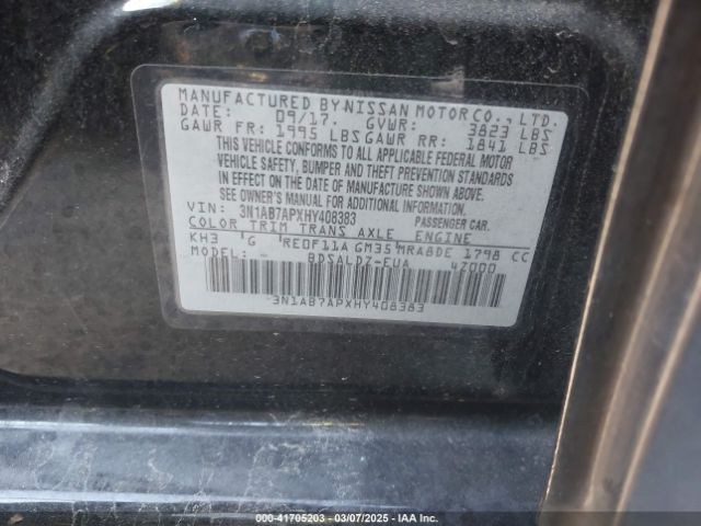 2017 NISSAN SENTRA 3N1AB7APXHY408383 Photo 8