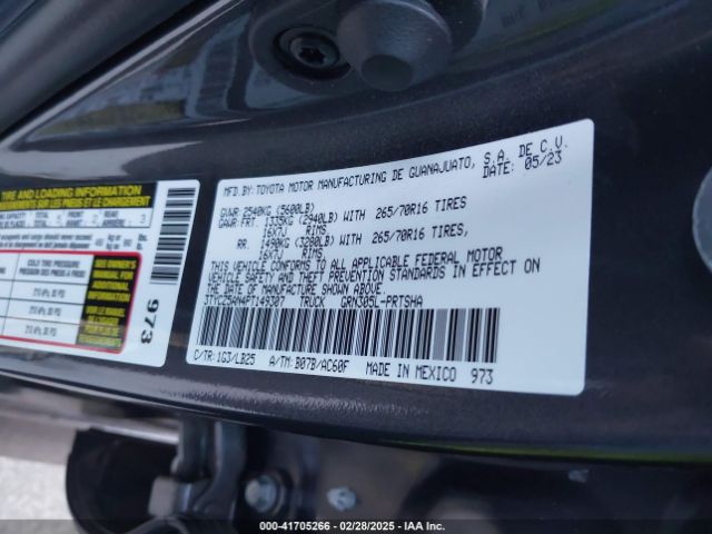 3TYCZ5AN4PT149307 Toyota Tacoma Trd Pro