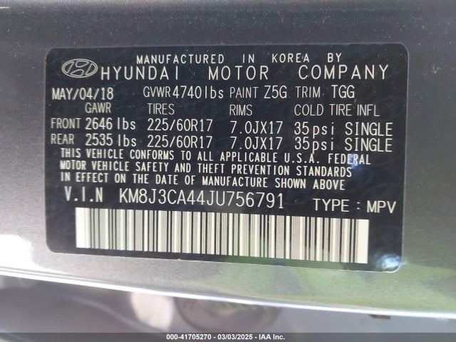 Hyundai TUCSON SEL 2018 KM8J3CA44JU756791 Image 9