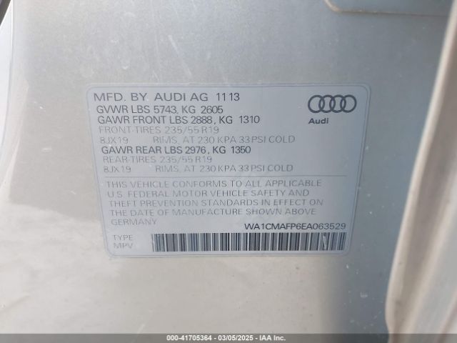 2014 AUDI Q5 WA1CMAFP6EA063529 Photo 8