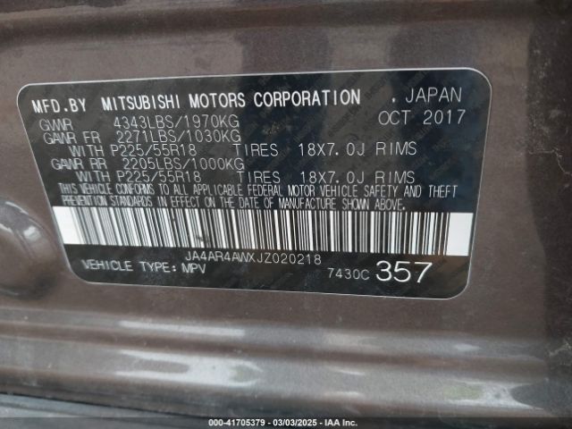 2018 MITSUBISHI OUTLANDER SPORT JA4AR4AWXJZ020218 Photo 8