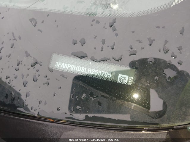 Ford FUSION SE 2020 3FA6P0HD8LR253705 Image 9