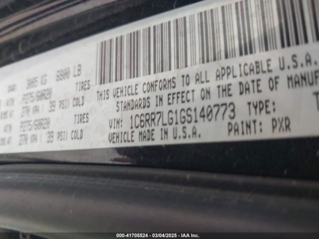 1C6RR7LG1GS140773 RAM 1500 Big Horn