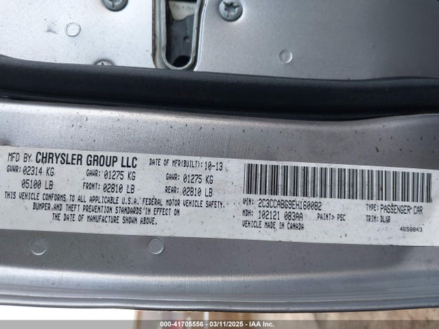 Chrysler 300 300s 2014 2C3CCABG9EH160082 Image 9