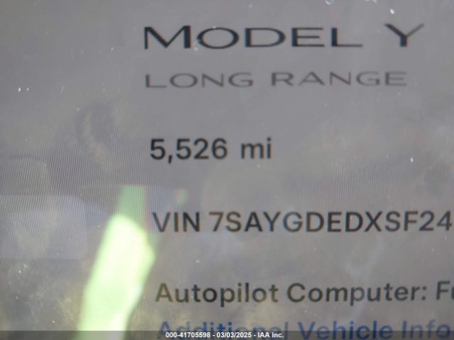 7SAYGDEDXSF242013 Tesla Model Y