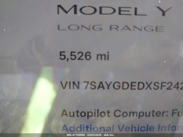 7SAYGDEDXSF242013 Tesla Model Y
